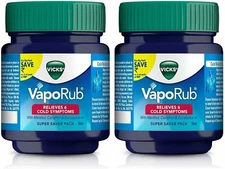 2 Pack Vicks Vaporub Cough, Cold, Aches & Pain Chest Rub Ointment 50gm. Exp 6/25