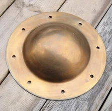 Hand-Forged Medieval Iron Viking Shield Boss -- Heavy 16g Dark Steel Umbo Armor