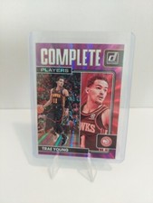 2022-23 Panini Donruss Trae Young #10 Complete Players #91/99 Purple Laser