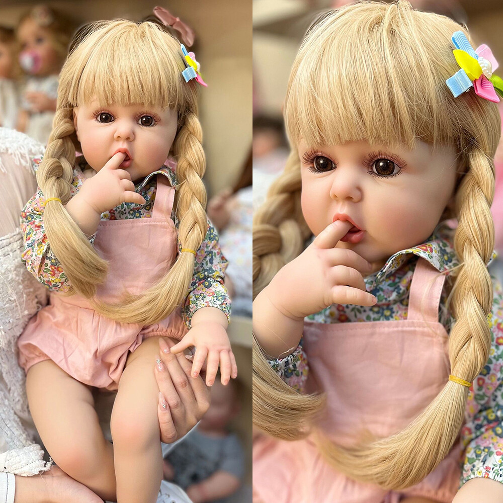 60cm/24inch Reborn Doll Handmade Silicone Cloth Body Girl