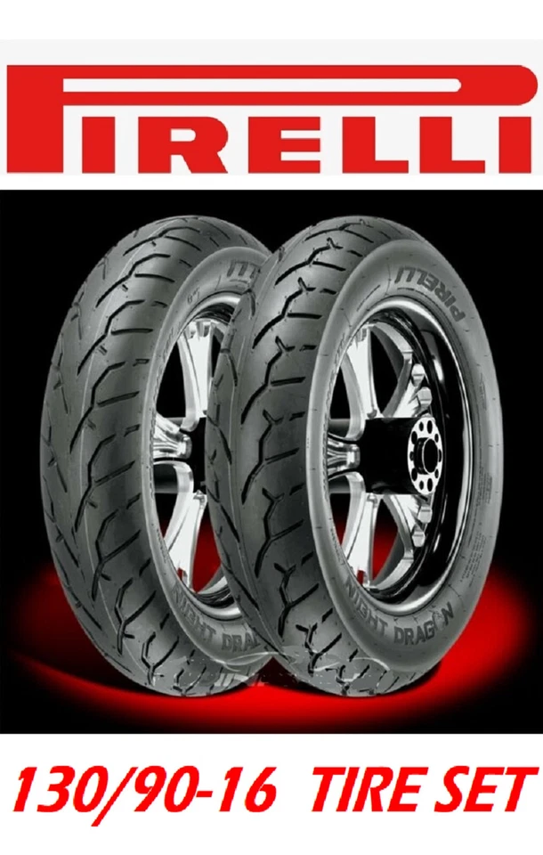 JUEGO NEUMÁTICOS DELANTEROS/TRASEROS PIRELLI NIGHT DRAGON 130/90-16 HARLEY TOURING SOFTAIL INDIAN Foto 4 de 4