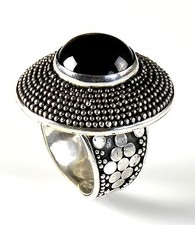 Ring 925 silver semiprecious stones Onyx SSR-1003