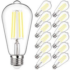 Vintage LED Edison Bulb 60W Equivalent 800LM, 6W ST58 LED Filament Light Bulb...