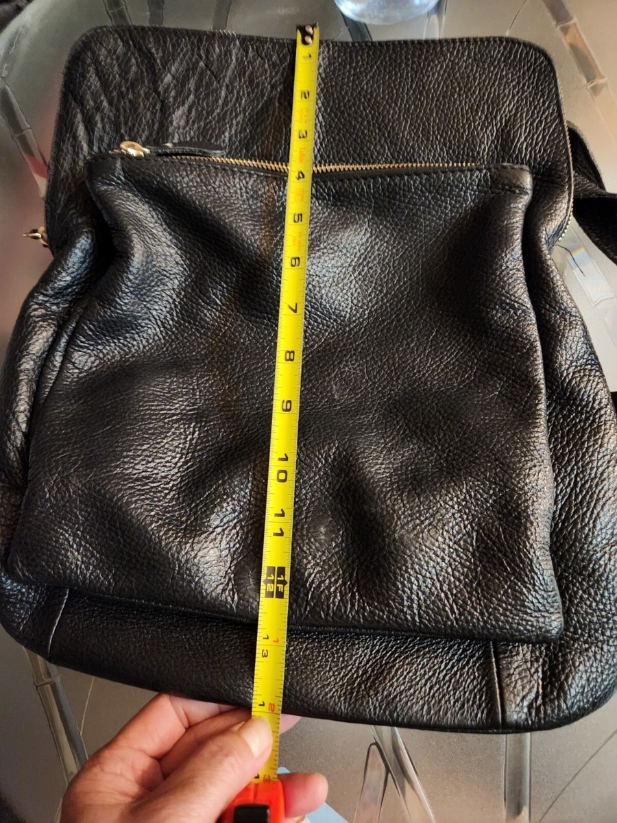 L. Credi pebbled leather Italian handbag backpack gold  display picture 3