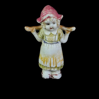 Vintage Dutch Girl Milk Maid 3  Figurine Chikusa Japan