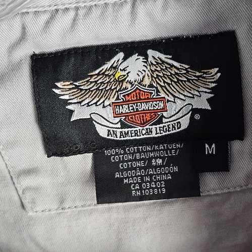 Y2K Harley Davidson Button Vest Men's Medium Cut Off Sleeves - Picture 7 of 9