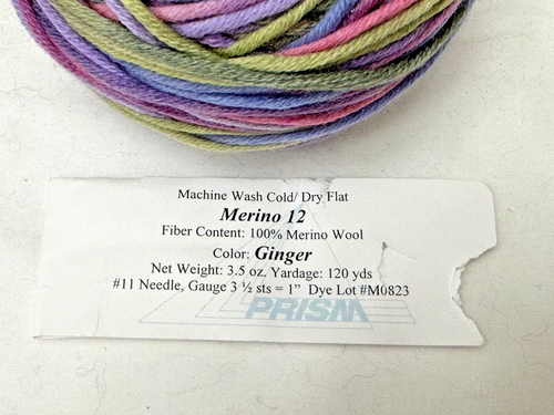 PRISM MERINO 12 - Beautiful multi-colored ball of merino wool! Color: GINGER - Picture 3 of 3