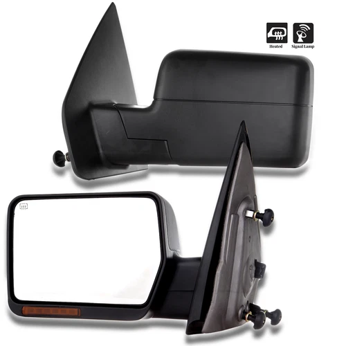 Power Mirror For 2004-2006 Ford F-150 Driver Side Textured Black Manual Folding