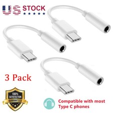 USB-C Type C to 3.5mm AUX Headphone Jack Adapter Lot For iPhone 16/Android Phone