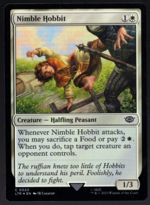 Nimble Hobbit 0023 Common Foil Lord of the Rings MTG Near Mint