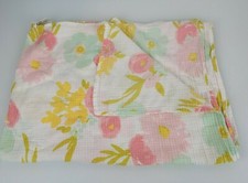 CLOUD ISLAND Baby Girl Soft Swaddle Blanket Muslin 100 Cotton Flowers 47  X 47  