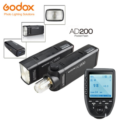 Godox AD200 TTL HSS Doppelkopf Blitz mit Akku + XPro-S Trigger Für Sony Set