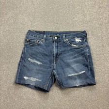Levis Denim Shorts Womens W30 Blue Jorts Mom Relaxed Red Tab Y2K Wash USA Lady*