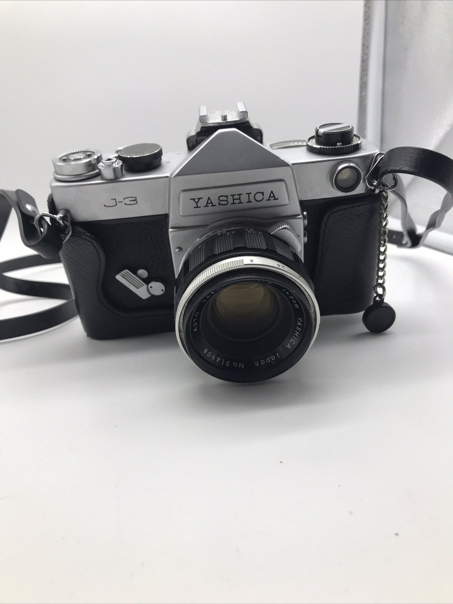 Vintage Yashica J-3 Slr Film Camera & Auto Yashinon 5cm 1.7