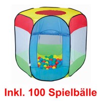 Spielzelt Mit BäLlebad Inkl. 100 BäLle BäLlebad Pop-Up Zelt Kinderzelt Spielhaus