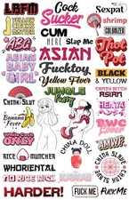 35 Naughty Temporary Tattoos Adult Body Art Slave Kinky Sex Hot Slutty Stickers