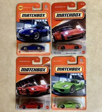 Matchbox Porsche 918 Spyder Red + Green & Porsche 911 Targa Red + Blue Lot Of 4