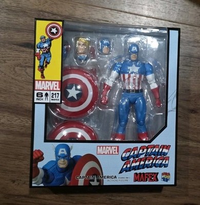 Medicom MAFEX No.217 Captain America Comic Medicom Toy Marvel U.S SELLER - NEW