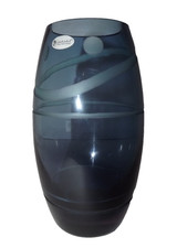 Fenton Int Blue Odyssey Group Vase Ombre' Matt Swirls  Dots Stacy Williams 2008