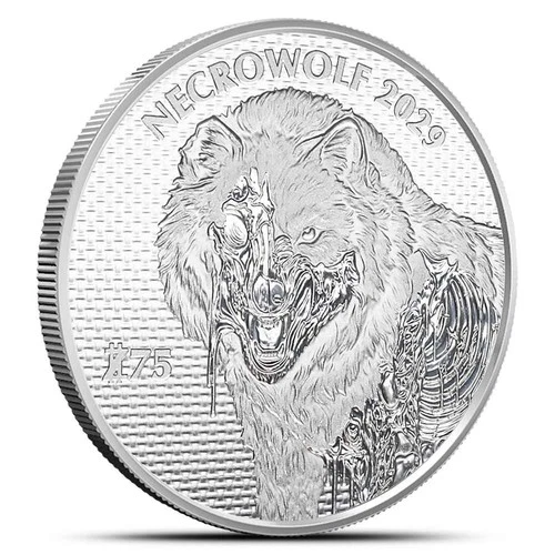 1 oz Zombucks World Necrowolf Silver Round (New)