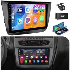 DAB+ KAM 9" 4+64GB Carplay Autoradio Für Seat Altea 2004-2015 Android 15 GPS RDS