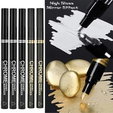 Chrome Mirror Marker Pen Waterproof Paint for Glass Ceramic Rock Plastic 2mm