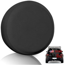 Faux Leather Spare Tire Cover, Waterproof Anti Fits Tire Diameter30"-32" Black