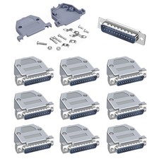 10 PCS DB25 Male Solder Connector RS232 Serial Terminal Adapter Kit Supply
