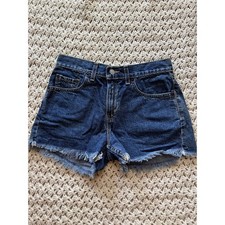 Vintage 90s Levi's Cut Off Shorts Denim Dark Wash Size 7/8