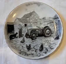 Tractor Wall Plate Little Grey Fergie Michael James Vintage Black White