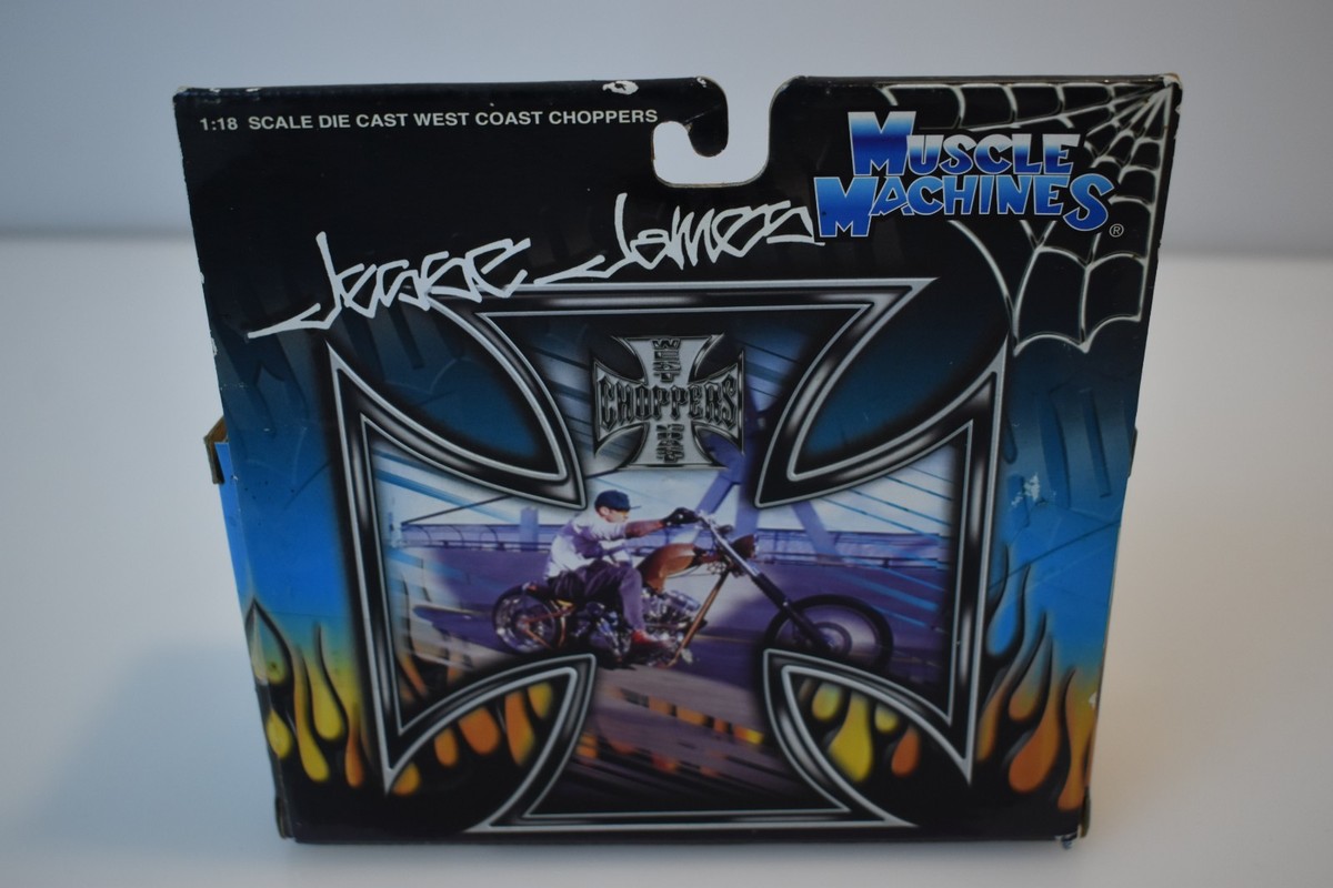 Jesse James West Coast Choppers Cherry CFL Black 1:18 Scale Muscle