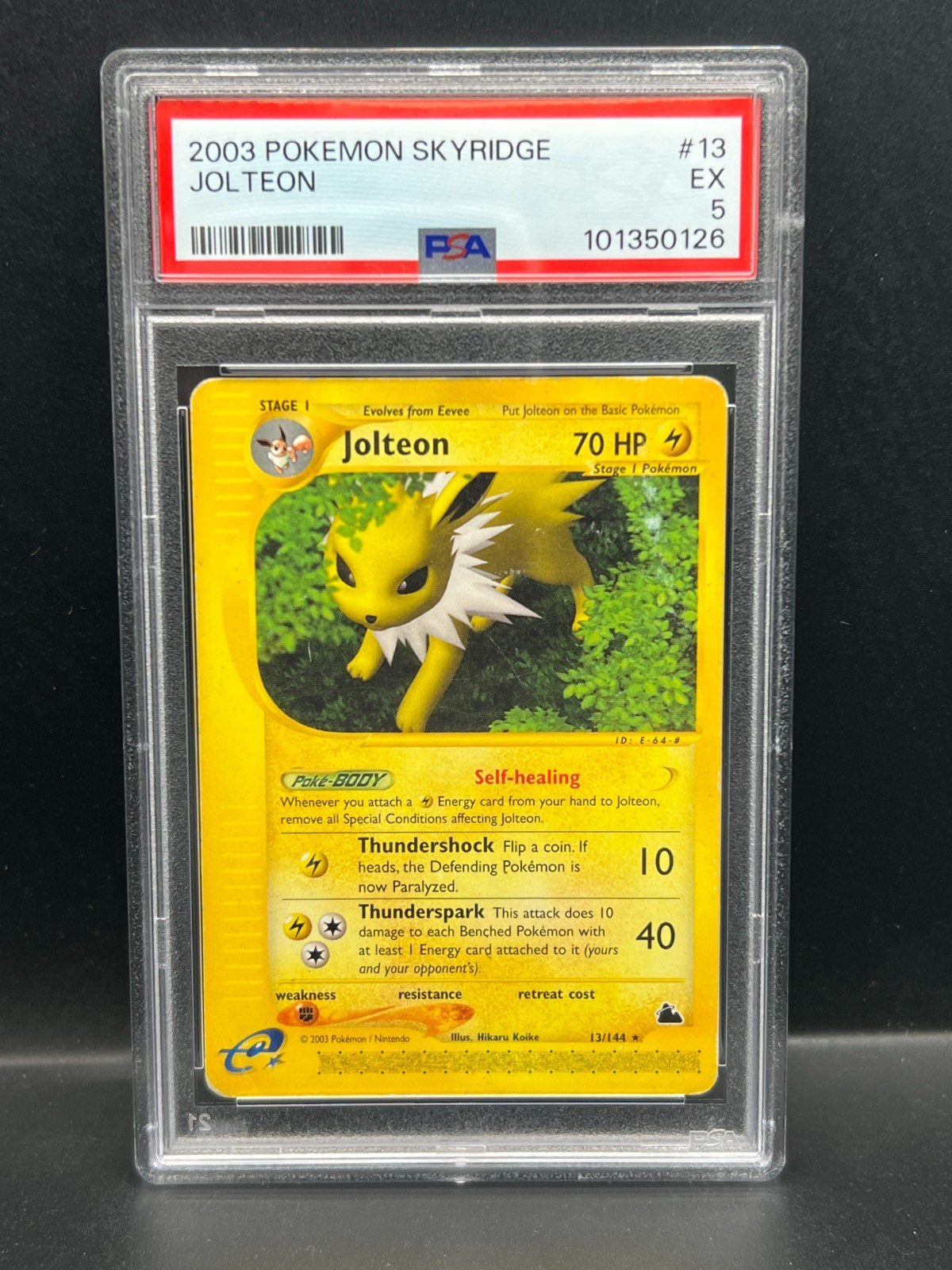 Pokemon PSA 5 EX Jolteon 13/144 Skyridge 2003 E-Reader S#0126