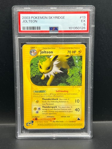Pokemon PSA 5 EX Jolteon 13/144 Skyridge 2003 E-Reader S#0126 - Picture 1 of 2