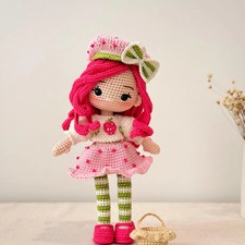 HOT Strawberry Crochet Doll   Handmade Amigurumi Doll Doll