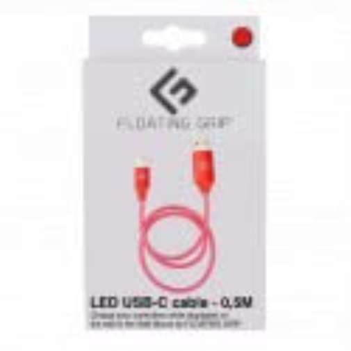 USB-C LED light Cable in Red by FLOATING GRIP (0,5M) (Electron (Electronic Game)