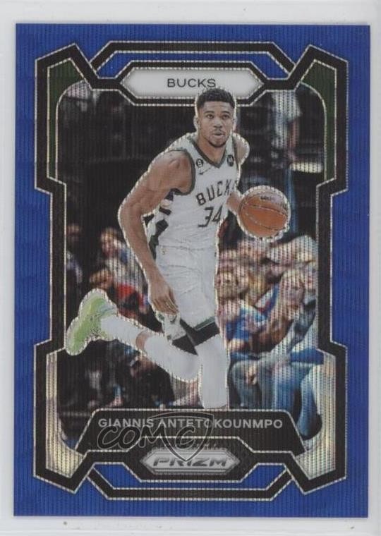 2023-24 Panini Prizm Blue Wave Prizm Giannis Antetokounmpo #103 7iu