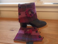 Womens Tweed Ankle Gaiters. Scottish. Fashion. Craft.
