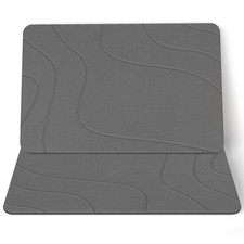 Liyarya 2 Pack Stone Bath Mat Diatomaceous Earth Bath Mat Stone Shower Mat For
