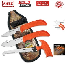 WildGuide 4-Piece Hunting Knife Set & Field Dressing Kit | Featuring Razor-Sh...