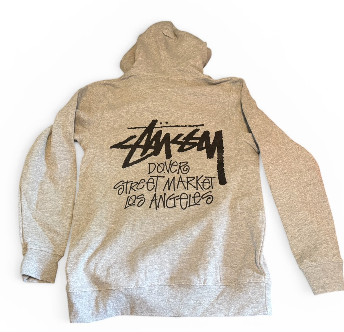 STUSSY Dover Street Market Los Angeles Zip Hoodie GRAY Size M New