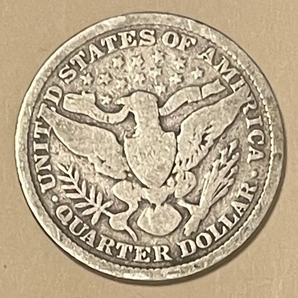 Lot Of 8) 25C Barber Quarters 1897 O, 1899, 1903 O, 2) 1904 O, 1905, 1915, 1916 - Image 4 of 4