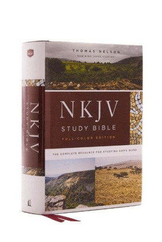 NKJV Study Bible, Hardcover, Full-Color, Red Letter Edition, Comfort Print: