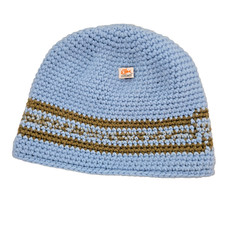 Screamer large knit hat blue/green fleece lining