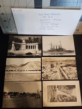 Lot Of 6 Real Photo Postcards Uss Virginia, Sanborn W-1602, Juarez Mexico, Maine