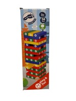 Wackelturm Zahlenturm Stapelspiel Holz WüRfelspiel Geschicklichkeitsspiel | Neu