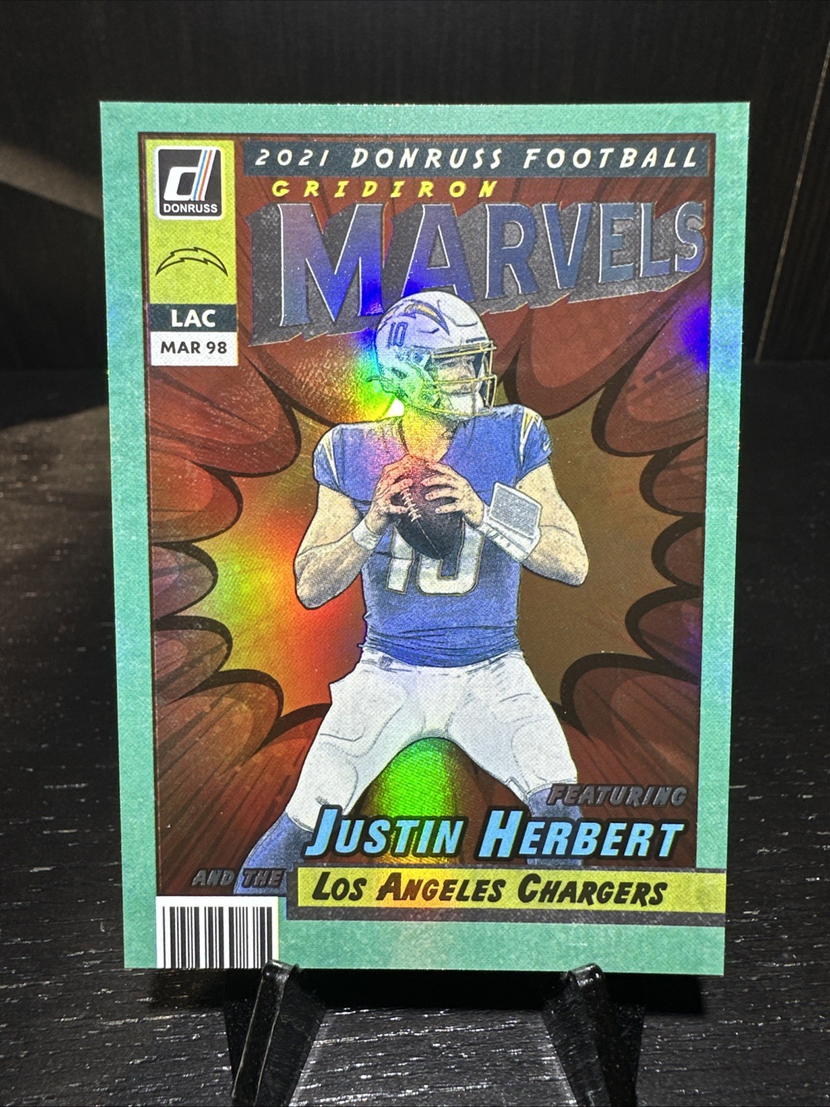 2021 Panini Donruss - Justin Herbert Gridiron Marvels #GM-JHE Case Hit SSP