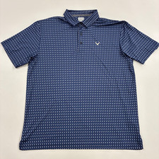 Callaway Opti-Dri Men's Blue Short Sleeve Collared Golf Polo Size L