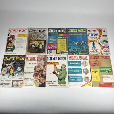 Science Digest Magazine LOT of 10 Vintage 1960/61 Loch Ness Space History