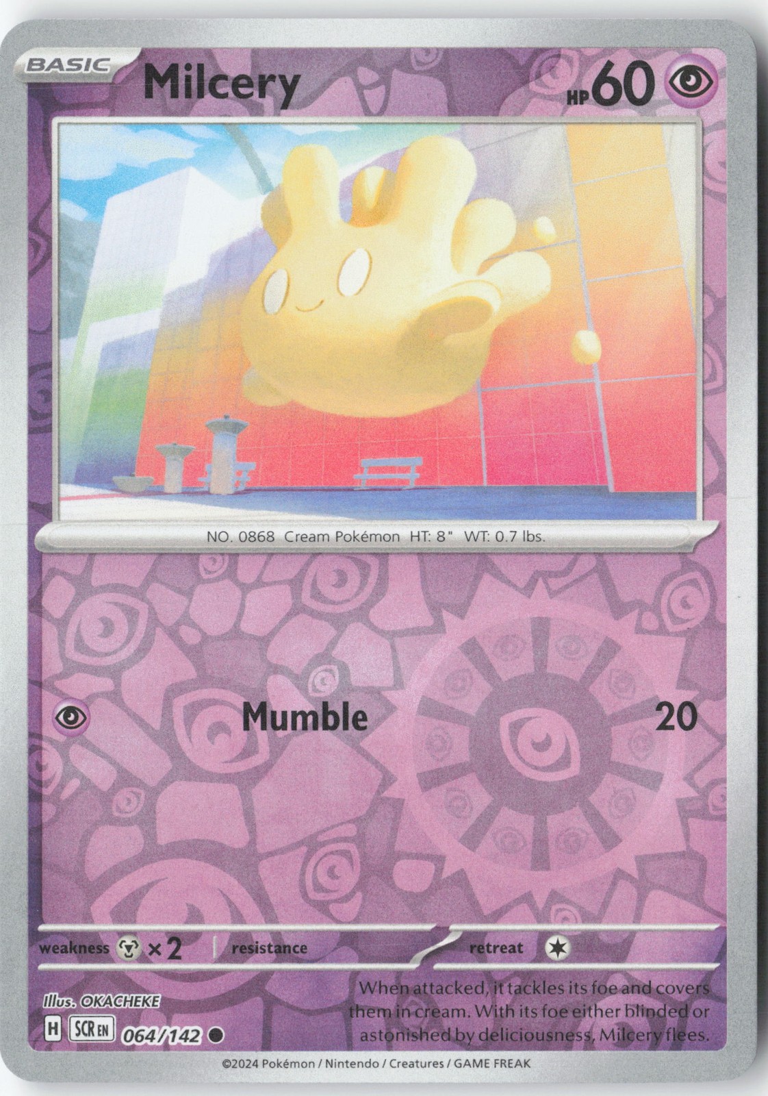 Milcery - Common SV07: Stellar Crown 064/142 NM Reverse Holo