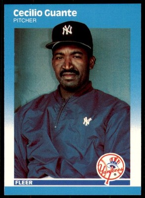 1987 Fleer Update Glossy Cecilio Guante . New York Yankees #U-38